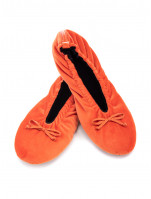 GLOVE STORY Narandžaste plišane baletanke za kuću XL 