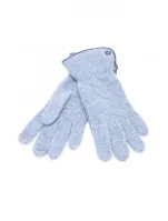 SANTACANA Plave rukavice sa kožnim rubom 