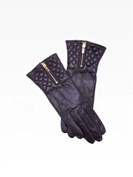 GLOVE STORY Elegantne kožne braon rukavice 7,5 