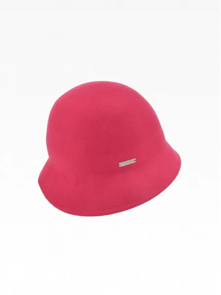 SEEBERGER vuneni roze šešir 