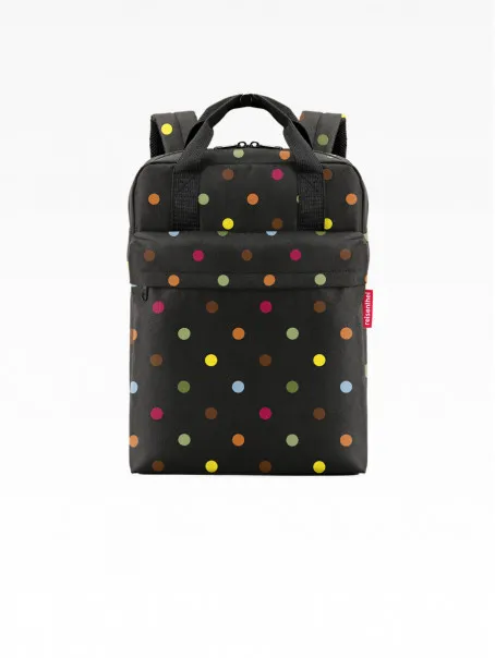 REISENTHEL Ranac-torba sa odeljkom za laptop crna sa šarenim tufnama 15L 