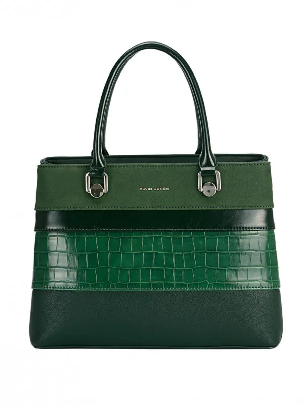 DAVID JONES zelena handbag tašna sa lakiranim detaljem 