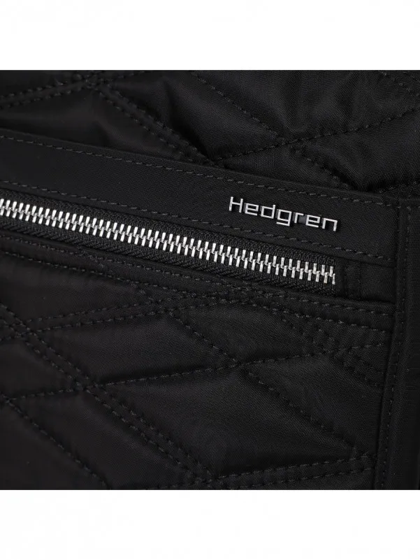 HEDGREN Eye M quilt crna crossbody tašna sa RFID zaštitom 
