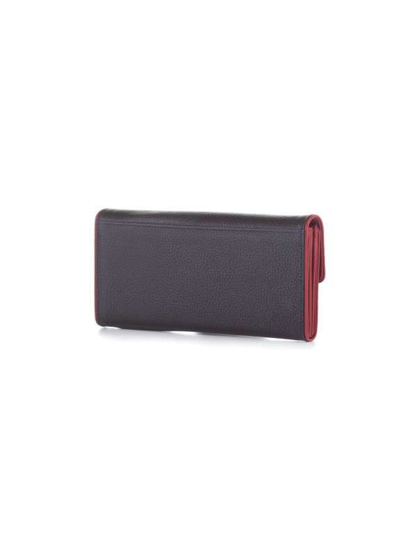 ESQUIRE Crno-crveni kožni novčanik sa RFID zaštitom 