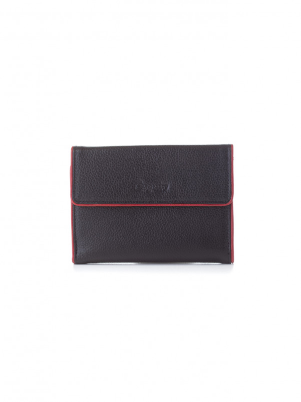 ESQUIRE Crno-crveni kožni novčanik sa RFID zaštitom 