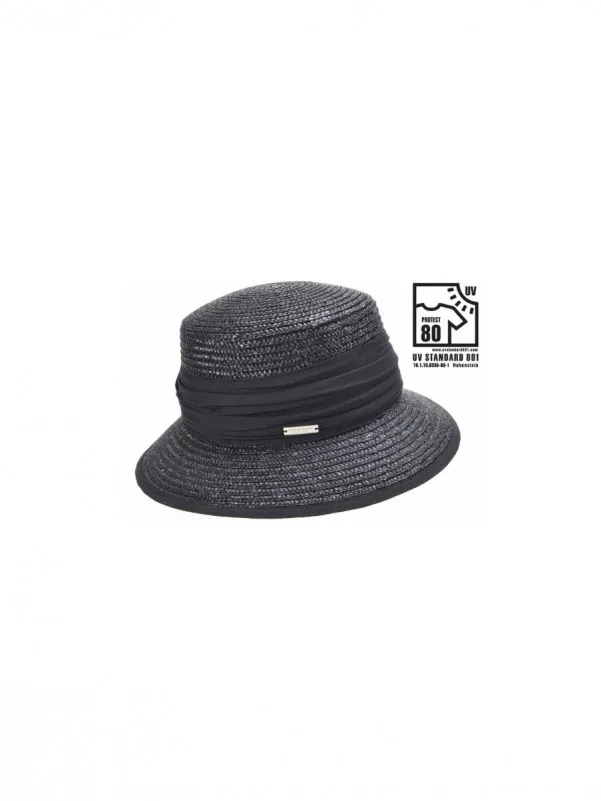 Seeberger slamnati šešir u crnoj boji 