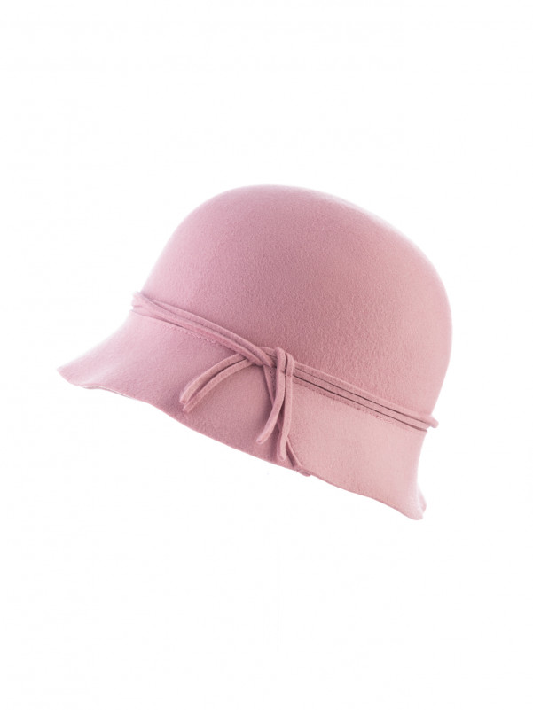 SEEBERGER Roze šešir sa mašnicom 